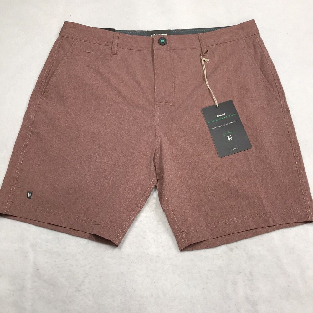 NWT LINKSOUL Boardwalker Hybrid Shorts Men 34 Clay Red Performance Stretch Golf